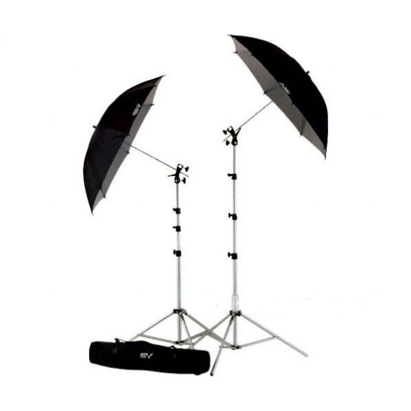 Smith-Victor UK2 Umbrella Kit with RS8 Stands, 45BW Umbrellas