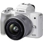 Canon EOS M50 Mark II Mirrorless Digital Camera with 15-45mm Lens (White)